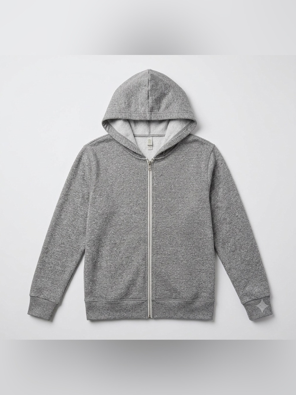 American Apparel Women’s Classic Zip-Up Hoodie - Heather Grey - Size XS